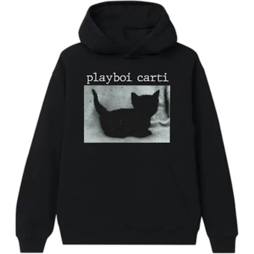 Playboi Carti Black Cat Hoodie-Adult Wear-Front