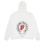 White Chrome Hearts Rolling Stones Hoodie